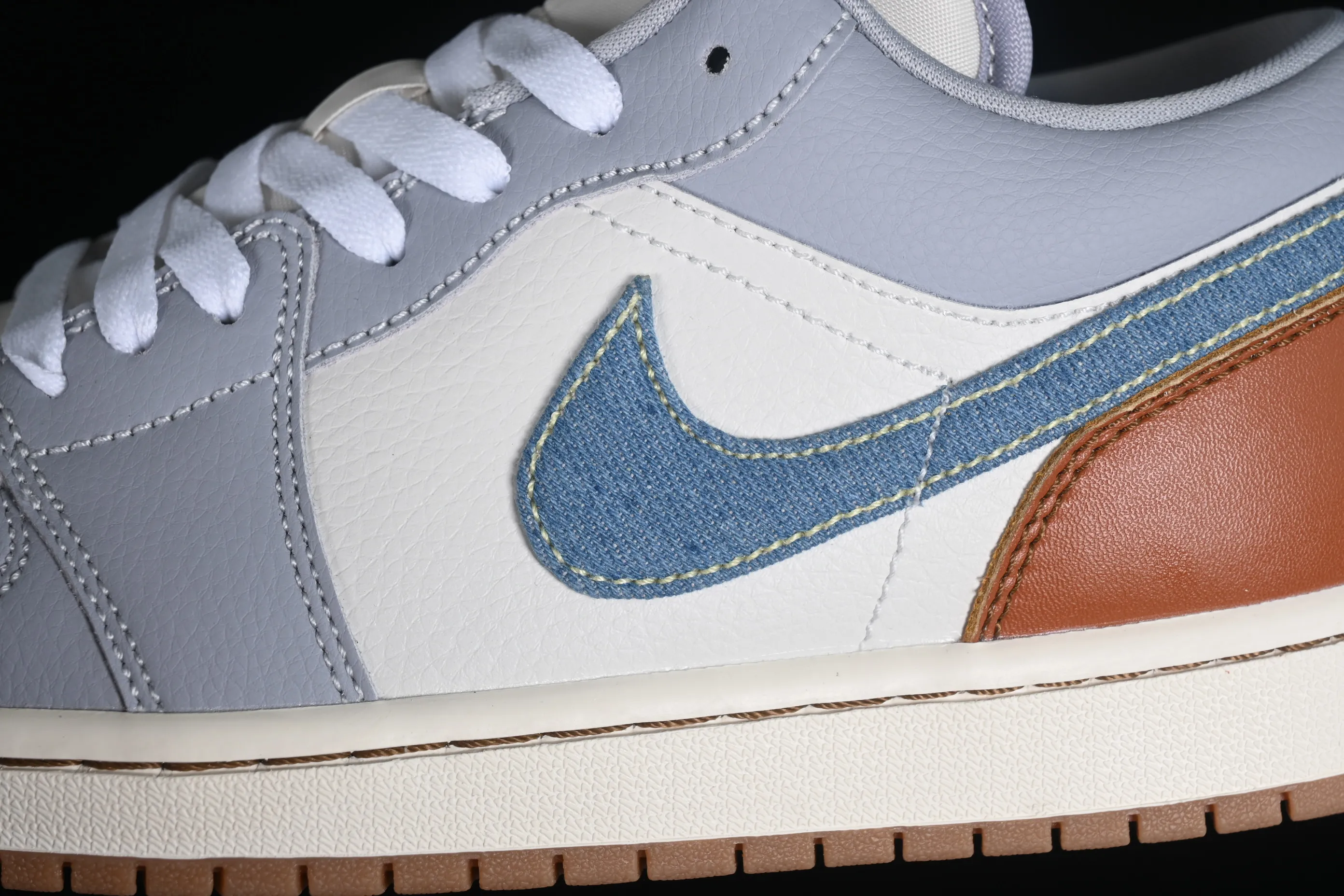 All categories Air Jordan Jordan series basketball shoes Air Jordan 1 Low Air Jordan 1 Low AJ1 Joe 1 contrast denim low-top cultural casual sneakers FZ5046-041
